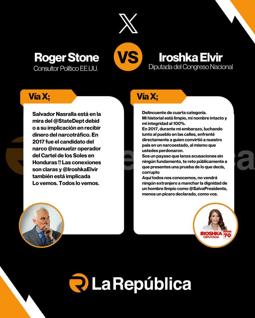En medio de incertidumbre de las elecciones generales la diputada Liberal, Iroshka Elvir desde su cuenta de X; le respondio a Roger Stone un - Cover Image